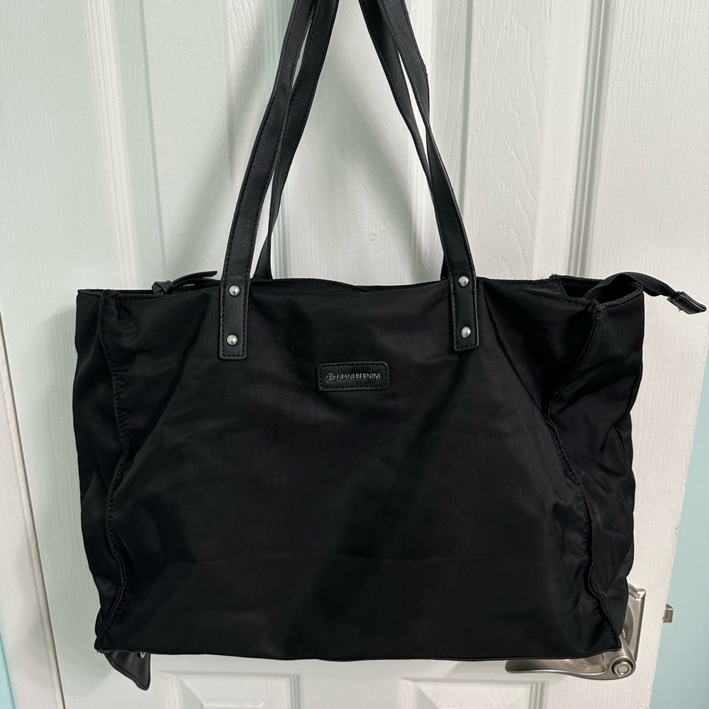 Giani Bernini Foldable Packable Black Tote Bag